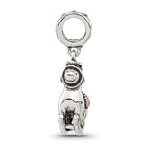Sterling Silver Reflections CZ & Enamel Rocking Horse Lob Clasp Bead